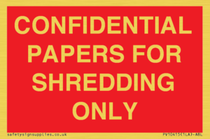 CONFIDENTIAL PAPERS FOR SHREDDING ONLY